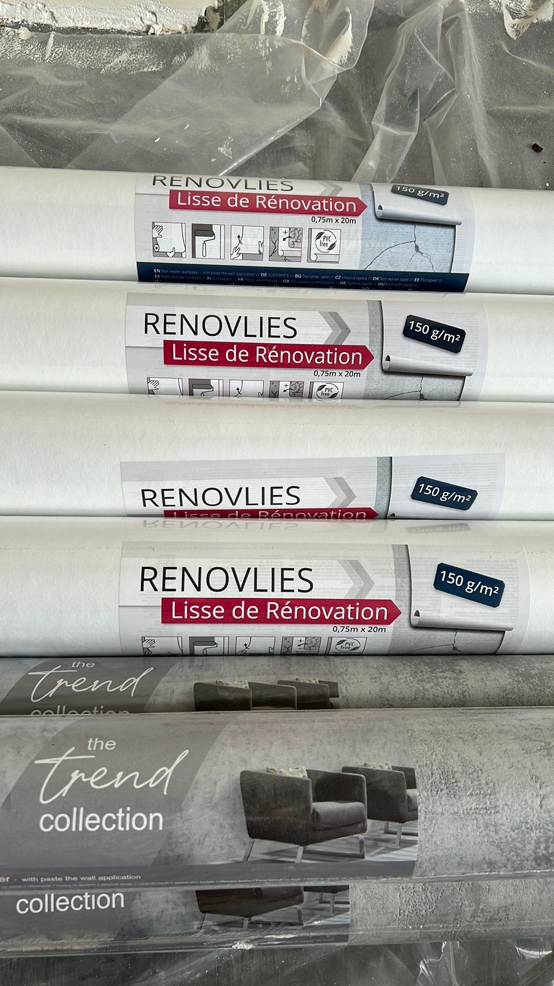 Rouleaux de papier renovlies & betonlook, Enlèvement, Toile de rénovation