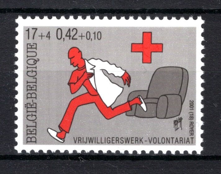 3022 MNH** 2001 - Volontariat de la Croix-Rouge, Neuf, Non oblitéré, Croix-Rouge, Envoi
