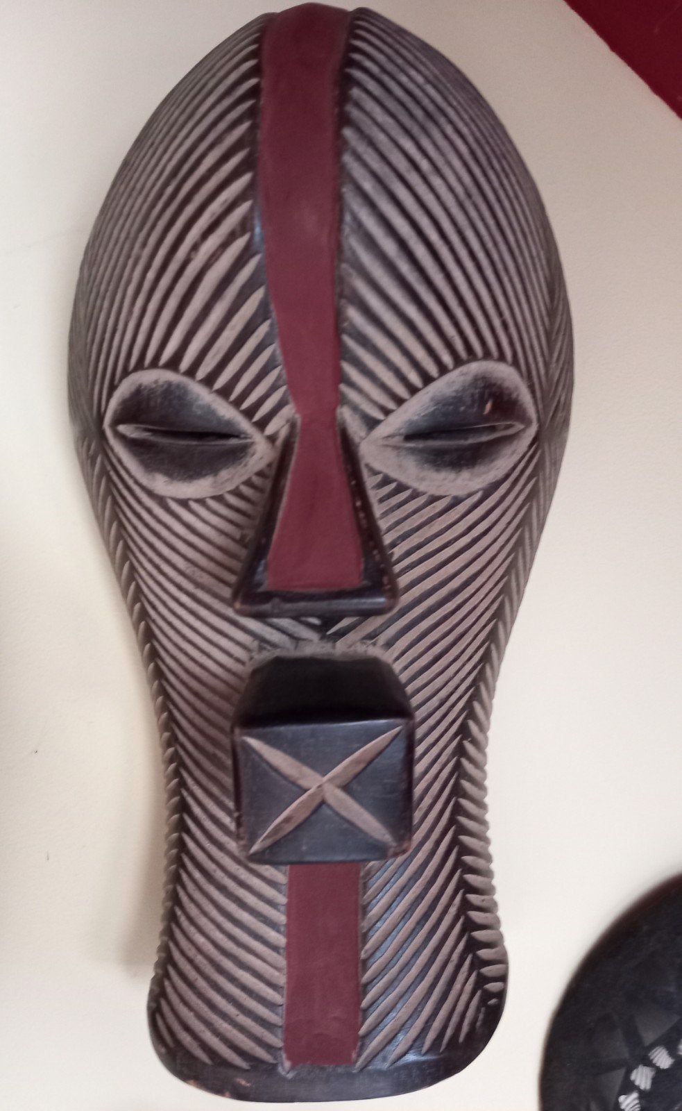VERKOCHT Afrikaans masker Songye Kifwebe DR CONGO 40cm, Ophalen of Verzenden
