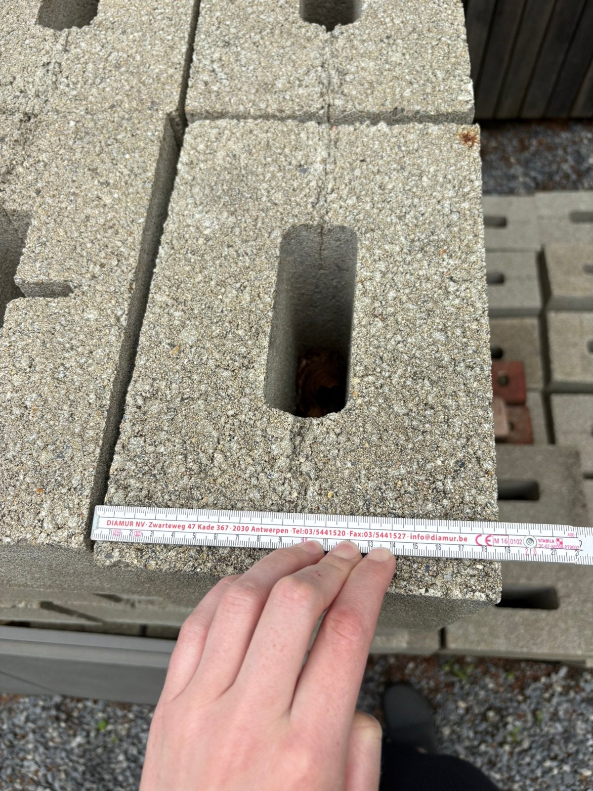 Betonblokken hol 29x19x19, Ophalen, Nieuw