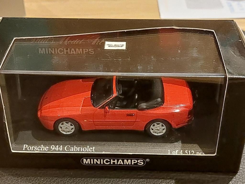 Minichamps Porsche 944 Cabriolet rouge de 1991 1/43, Hobby en Vrije tijd, Ophalen of Verzenden, Nieuw, Auto, MiniChamps