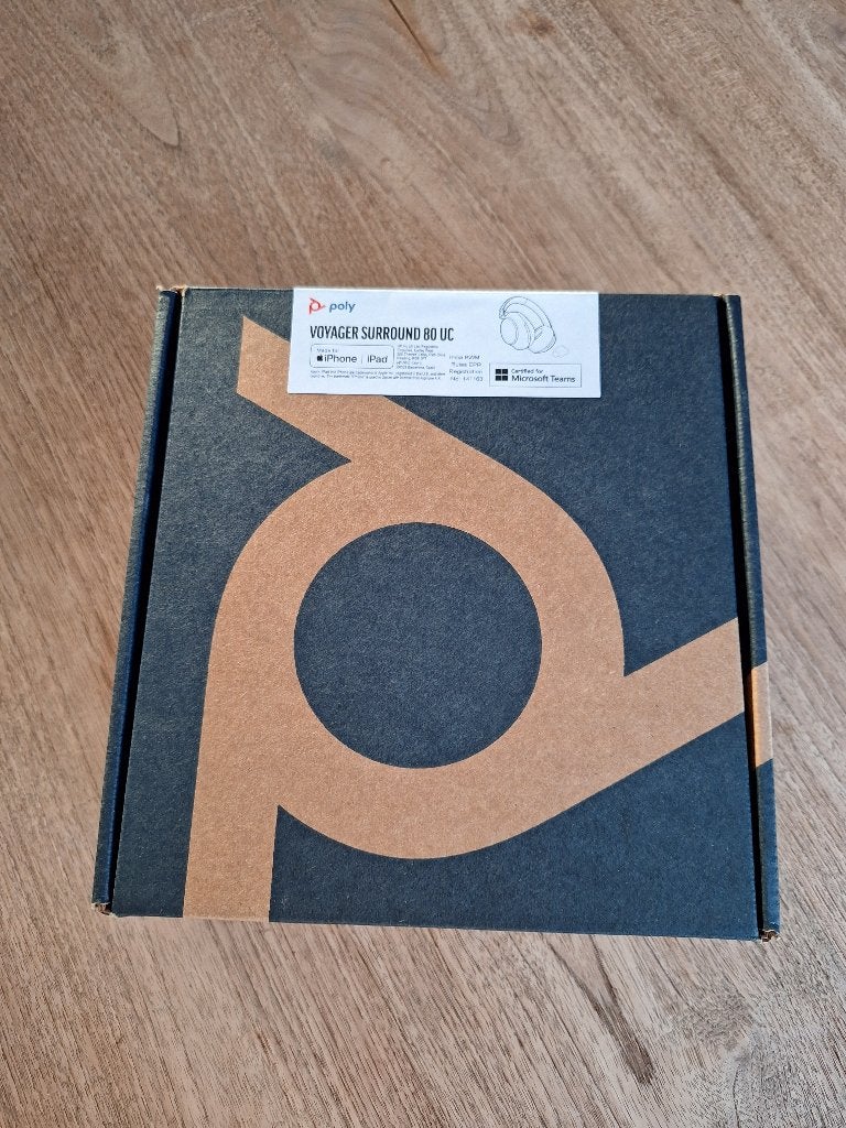 Headset Poly voyager surround 80 UC, Ophalen of Verzenden, Zo goed als nieuw, Draadloos, Over-ear