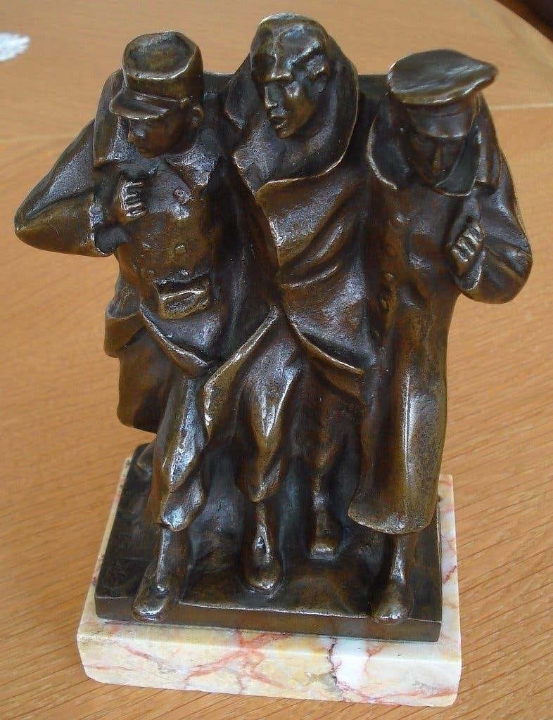 Bronze J-Herbay ( Trois soldats ), Antiquités & Art, Enlèvement, Bronze