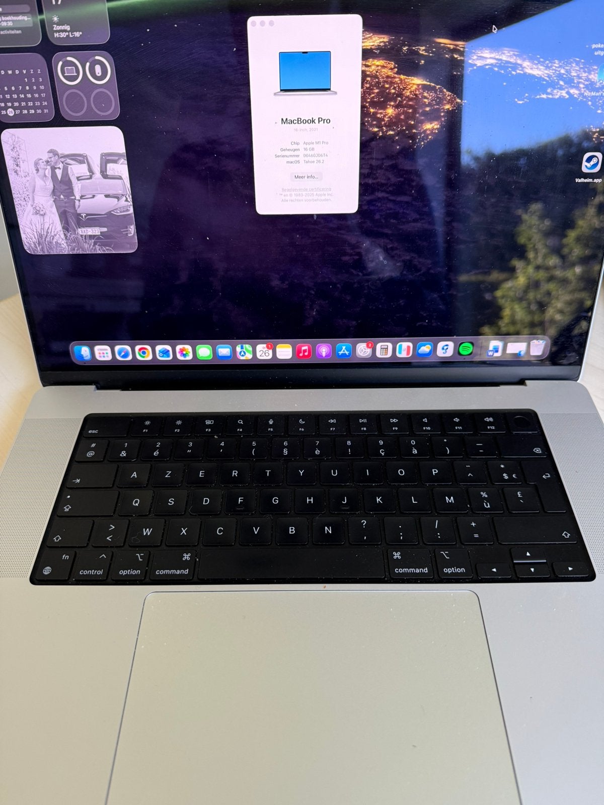 Macbook m1 pro 16 inch, Informatique & Logiciels, Apple Macbooks, 16 pouces, Comme neuf, Azerty, Enlèvement