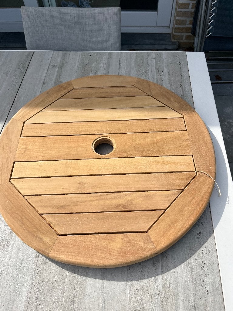 Draaiplateau teak, Tuin en Terras, Ophalen, Nieuw