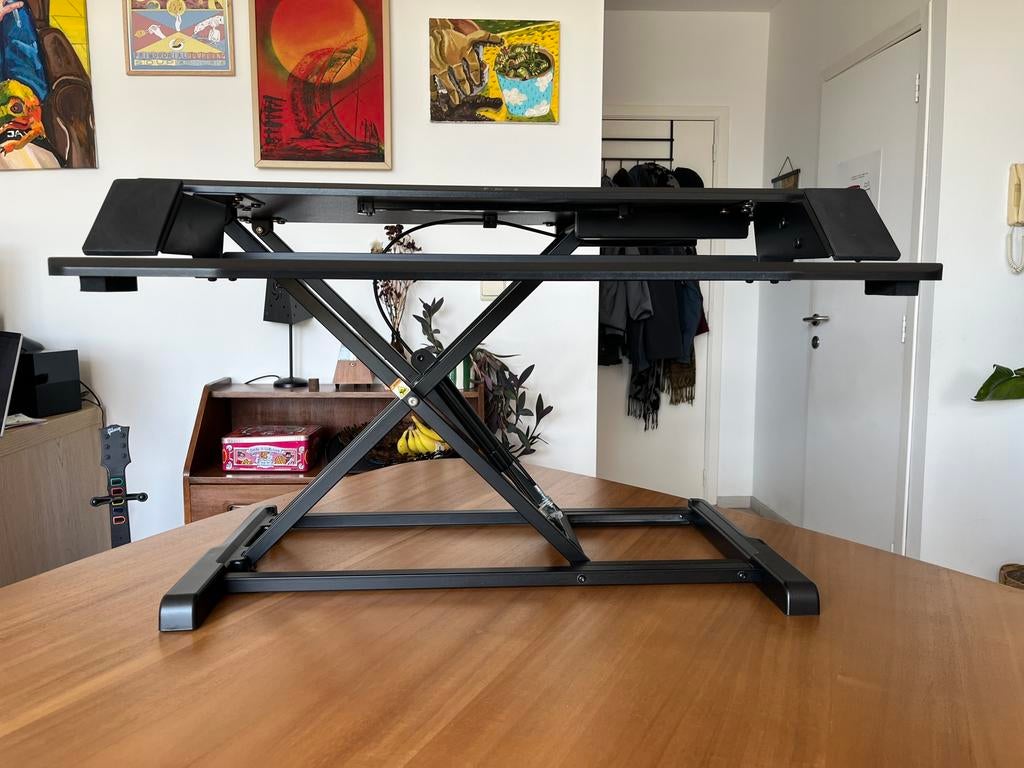 Zit-sta werkstation - Fellowes Lotus LT Zwart, Ophalen, Zwart, Hout, Zo goed als nieuw