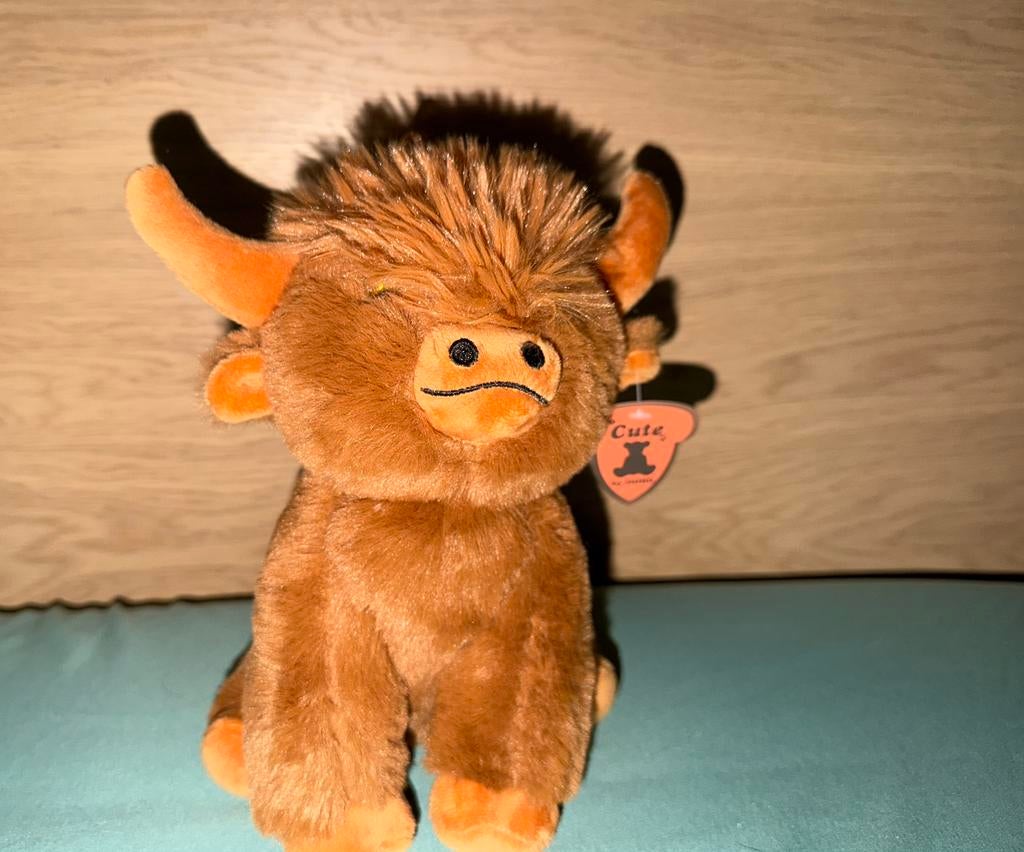 Highland Cow knuffel Too Cute by DOHO, Kinderen en Baby's, Speelgoed | Knuffels en Pluche, Zo goed als nieuw, Koe, Overige karakters