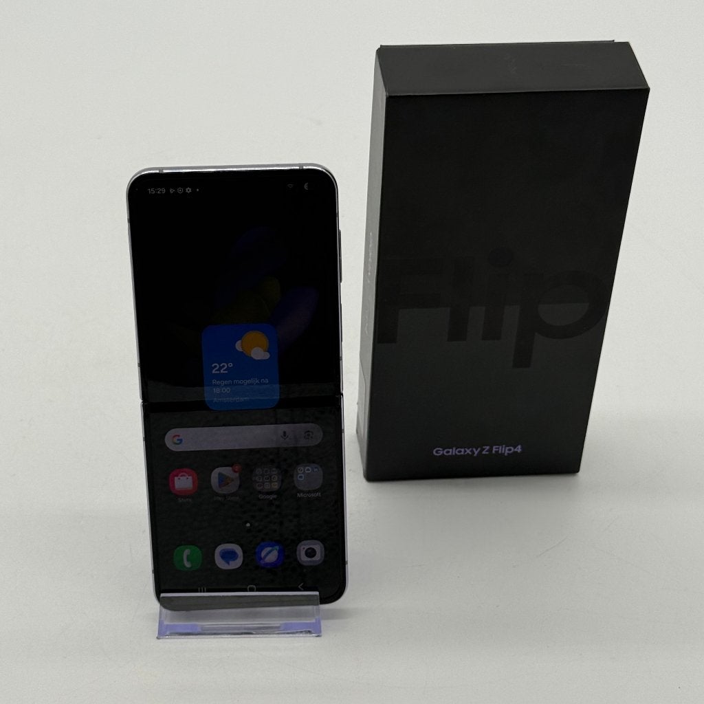 SAMSUNG Galaxy Z Flip 4 - 128GB in nette staat met doos, Telecommunicatie, Ophalen of Verzenden, Zo goed als nieuw, Zonder abonnement