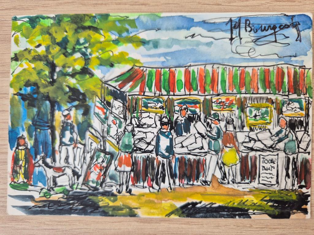 BOURGEOIS, Jef - "Le marché du Sablon à Bruxelles" - 1972, Enlèvement ou Envoi