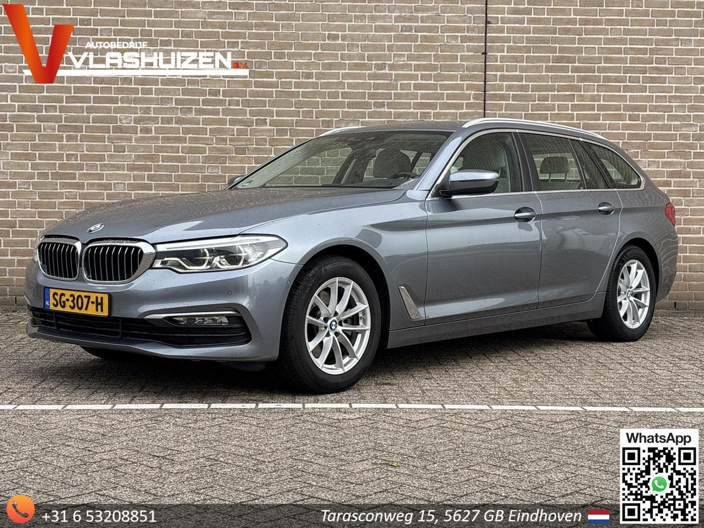 BMW 520 5-serie Touring 520d High Executive Automaat | Memor, Automaat, Navigatiesysteem, Zilver of Grijs, Te koop