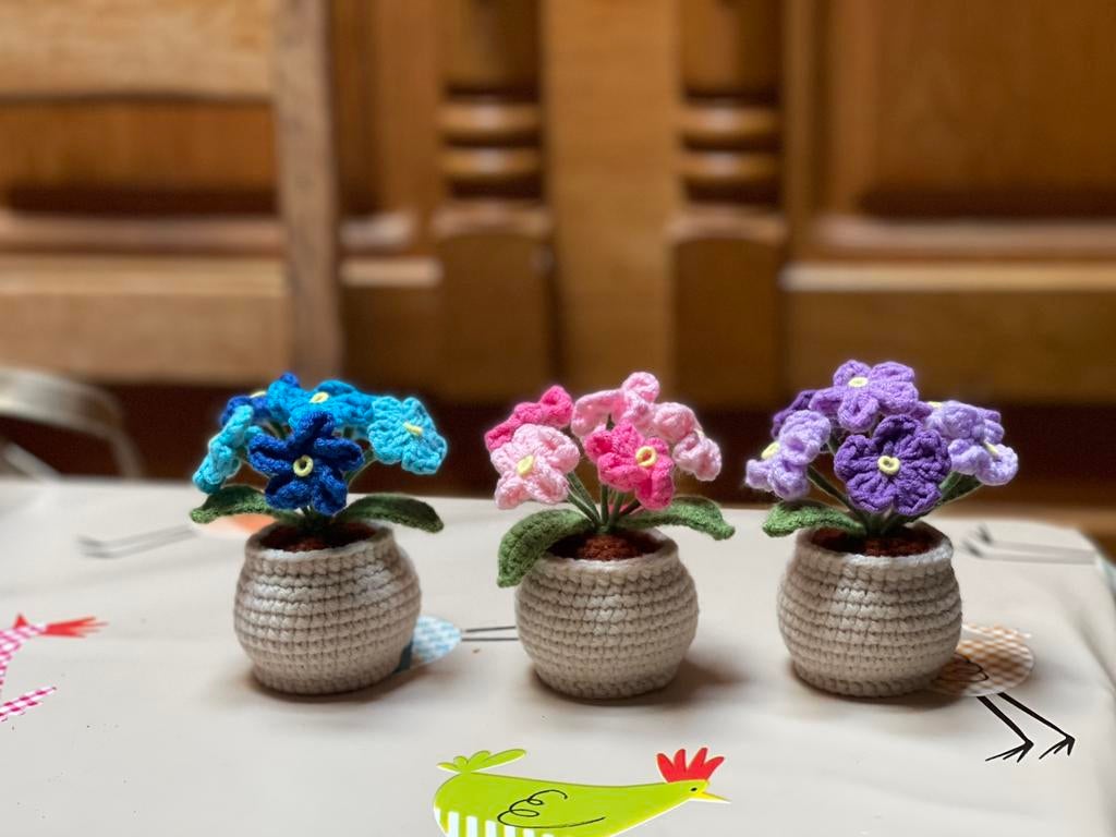 Gehaakte bloemen, Hobby & Loisirs créatifs, Tricot & Crochet, Enlèvement ou Envoi, Comme neuf