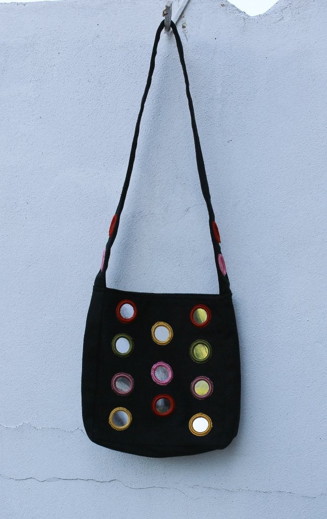 Joli sac original avec petits miroirs, Enlèvement ou Envoi, Comme neuf, Noir
