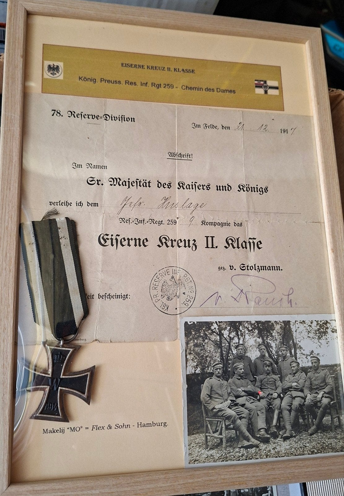 Allemagne 1917 Croix de fer de 2e classe Prusse, Collections, Enlèvement ou Envoi