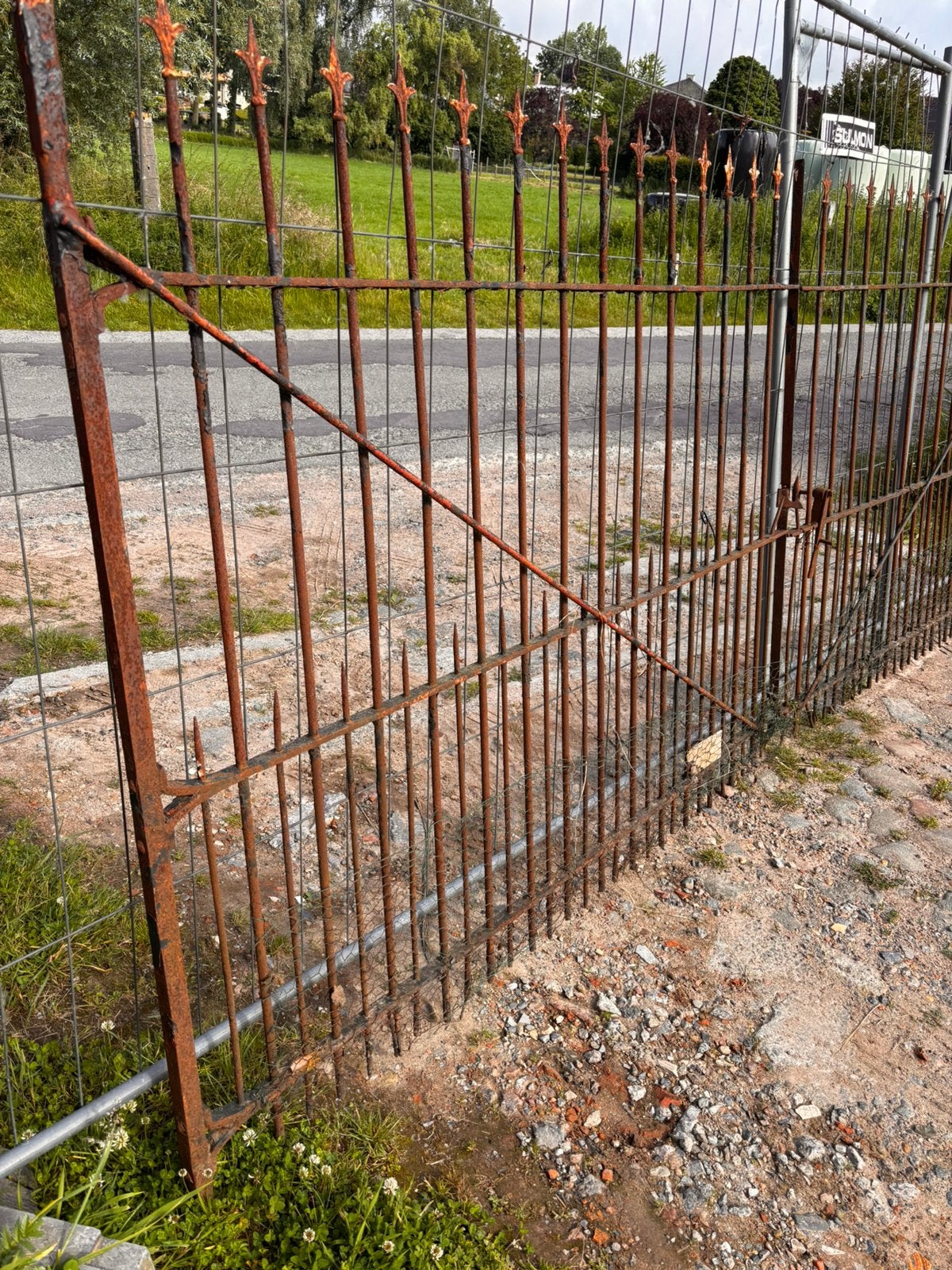 Smeedijzer hek hekken poort barrière, Enlèvement, Comme neuf