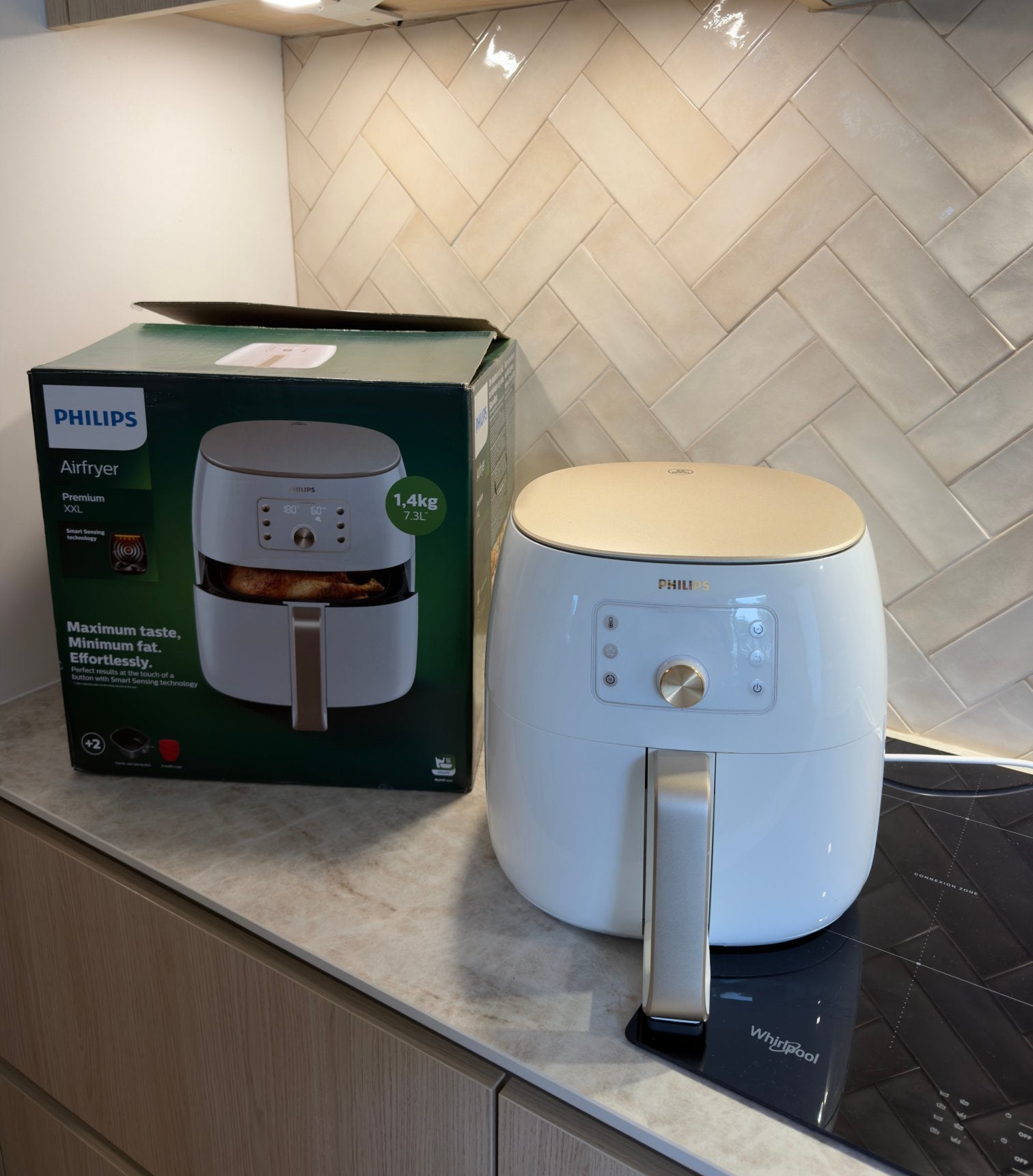Philips Premium Airfryer XXL – Wit/Champagne, Elektronische apparatuur, Airfryers, Ophalen of Verzenden, Gebruikt, Airfryer XXL