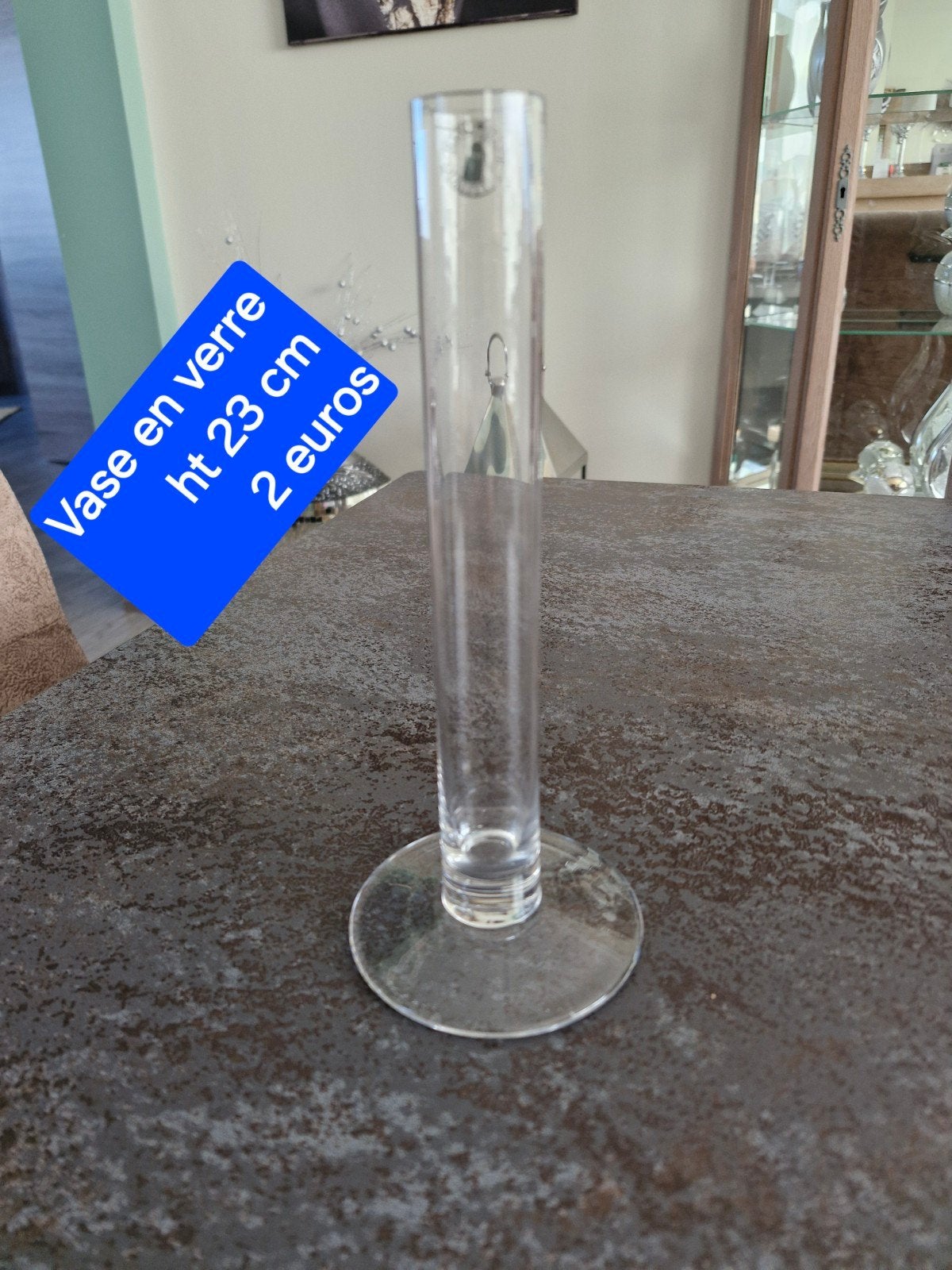 vase en verre etroit ht 23 cm, Huis en Inrichting, Ophalen, Glas