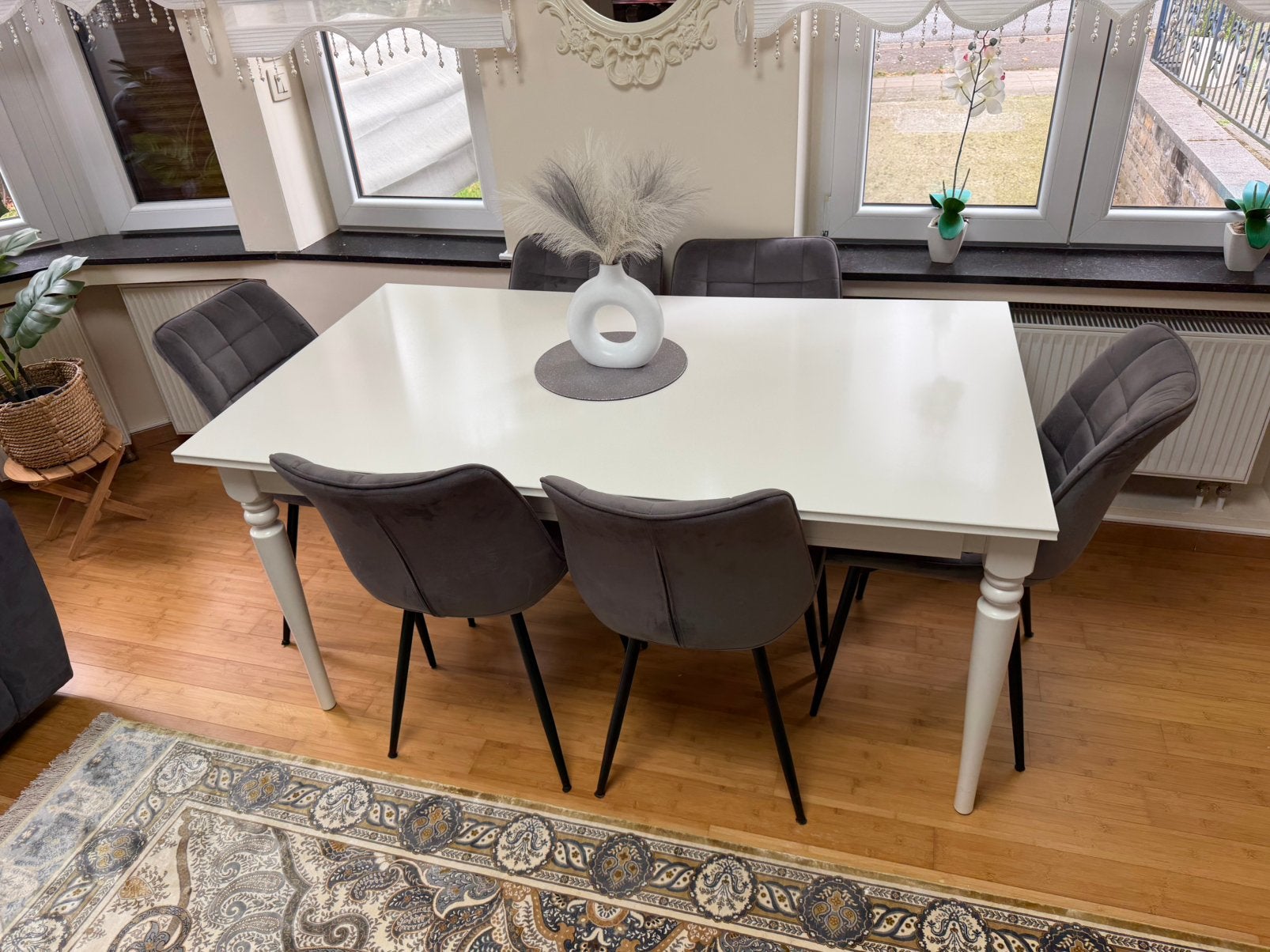 Table salle à manger extensible avec 6 chaises., Maison & Meubles, Enlèvement, Comme neuf