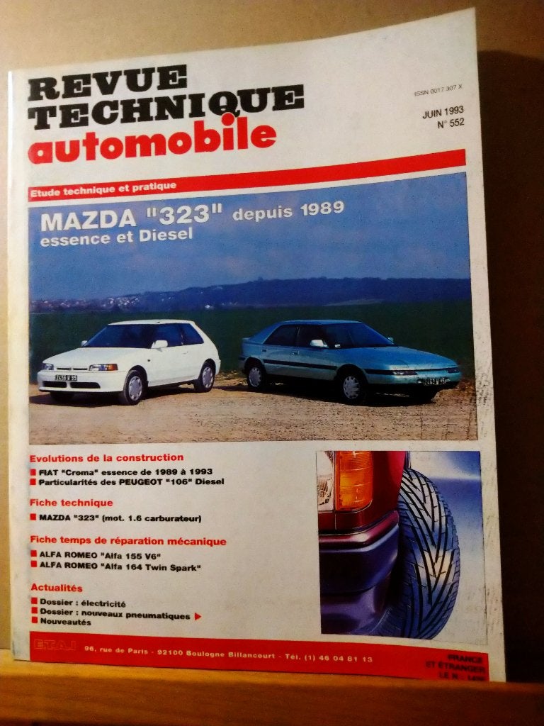 RTA 552 - Mazda 323 - juin 1993, Auto diversen, Handleidingen en Instructieboekjes, Ophalen of Verzenden