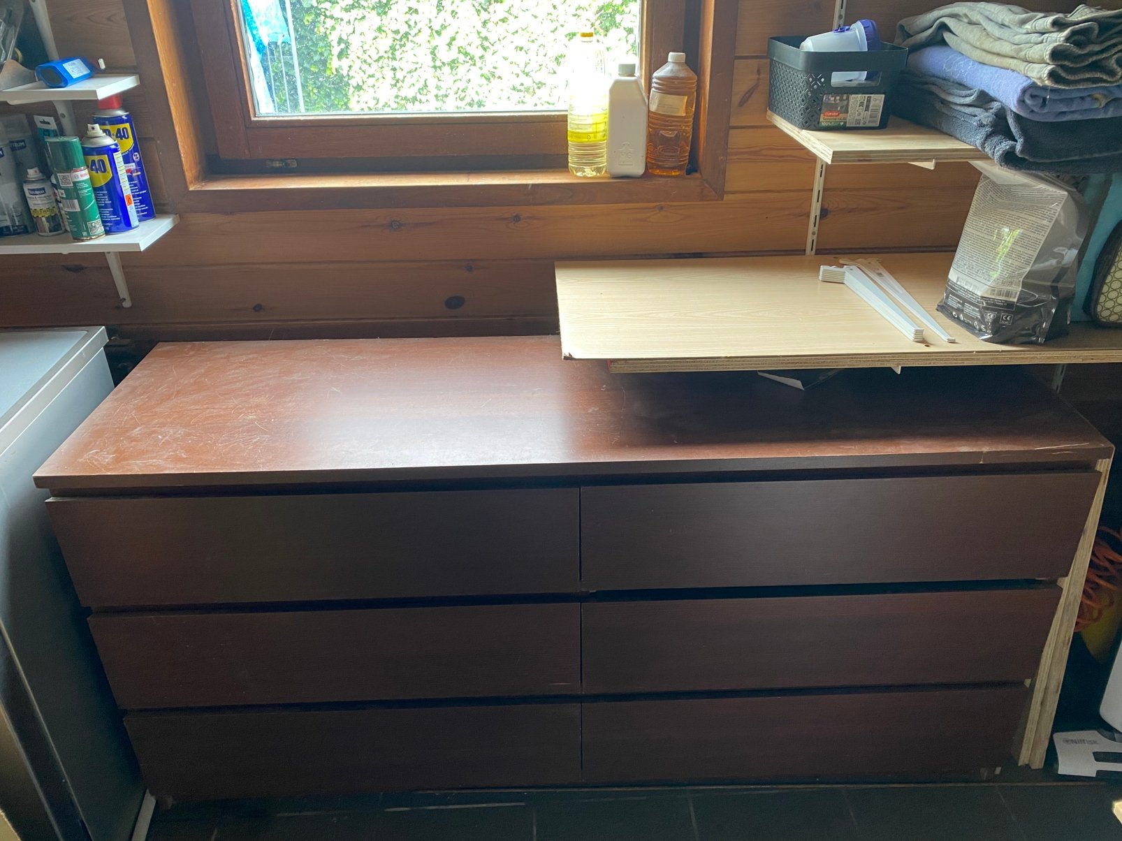 Bruine malm ladekast, Ophalen, Zo goed als nieuw