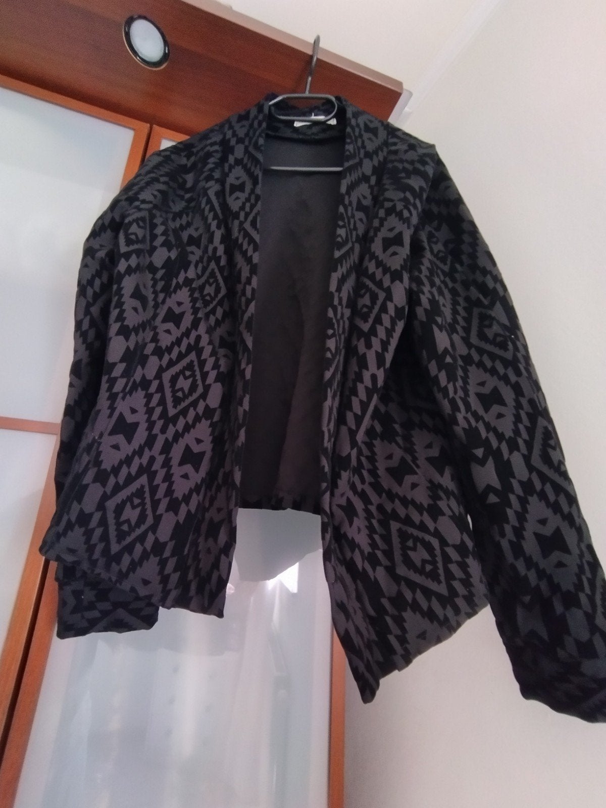 Handgemaakt oversized blazerjack van gebreid merk Milano, Kleding | Dames, Fait main, Zwart, Maat 42/44 (L), Nieuw
