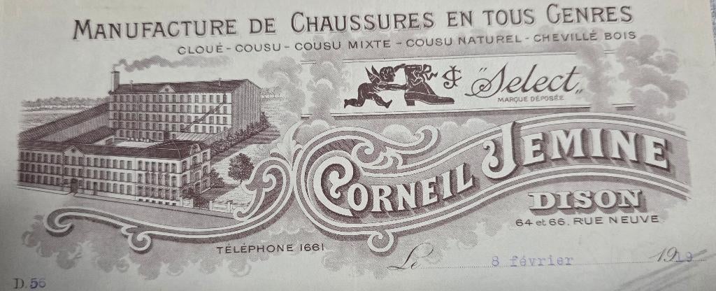 1919+Verviers+Dison+Cornei Jemine+Lithografie, Verzamelen, Postkaarten | België, Ongelopen, Luik, Voor 1920, Ophalen of Verzenden