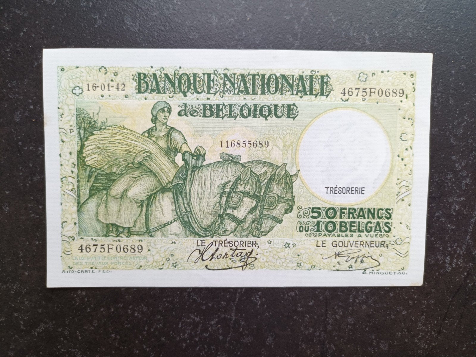 50 francs 16-01-1942 comme neuf !, Enlèvement ou Envoi, Billets en vrac