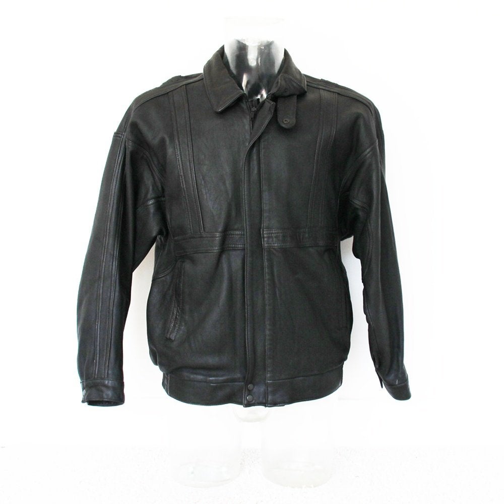 Belle veste en cuir pour homme 285* (taille 54) €65, -, Vêtements | Hommes, Andere, Noir, Envoi, Taille 52/54 (L)