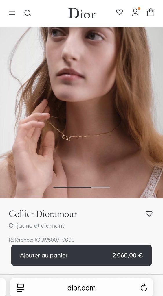 Dior Joaillerie - Collier Or 18 Carats et Diamant Neuf, Neuf, Or, Or, Enlèvement
