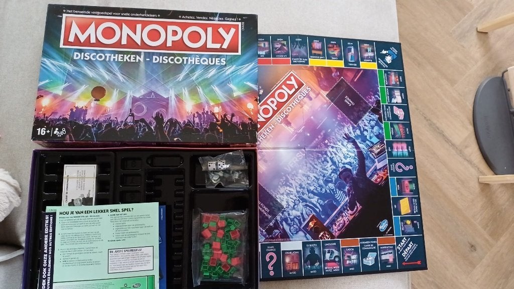 bordspel nieuw Monopoly Discotheken Belgie Monopolie, Een of twee spelers, Ophalen of Verzenden, Nieuw, Monopoly