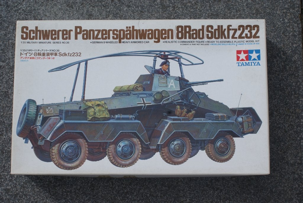 Tamiya - Schwerer Panzerspahwagen 8rad Sd.Kfz.232 - 1/35, Hobby en Vrije tijd, Modelbouw | Auto's en Voertuigen, Tank, 1:32 tot 1:50