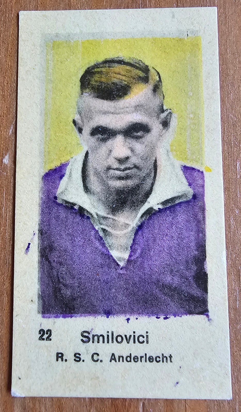 1938 #22 Smilovici (pré panini) Anderlecht Chromo Football, Enlèvement ou Envoi, Comme neuf, Image