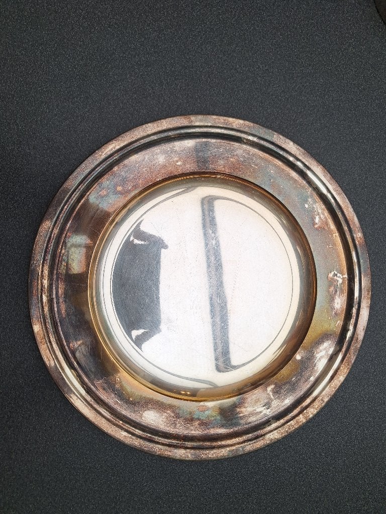 Plat rond métal argenté Wiskemann, Enlèvement ou Envoi