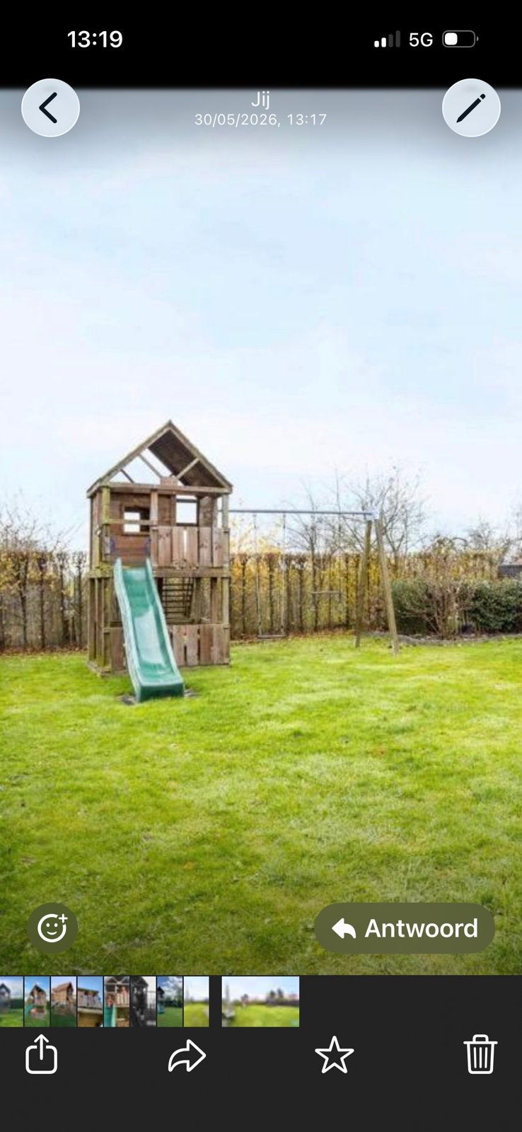 Speeltoren te koop, Kinderen en Baby's, Speelgoed | Buiten | Speeltoestellen, Zo goed als nieuw, Brandweerpaal, Glijbaan, Ophalen