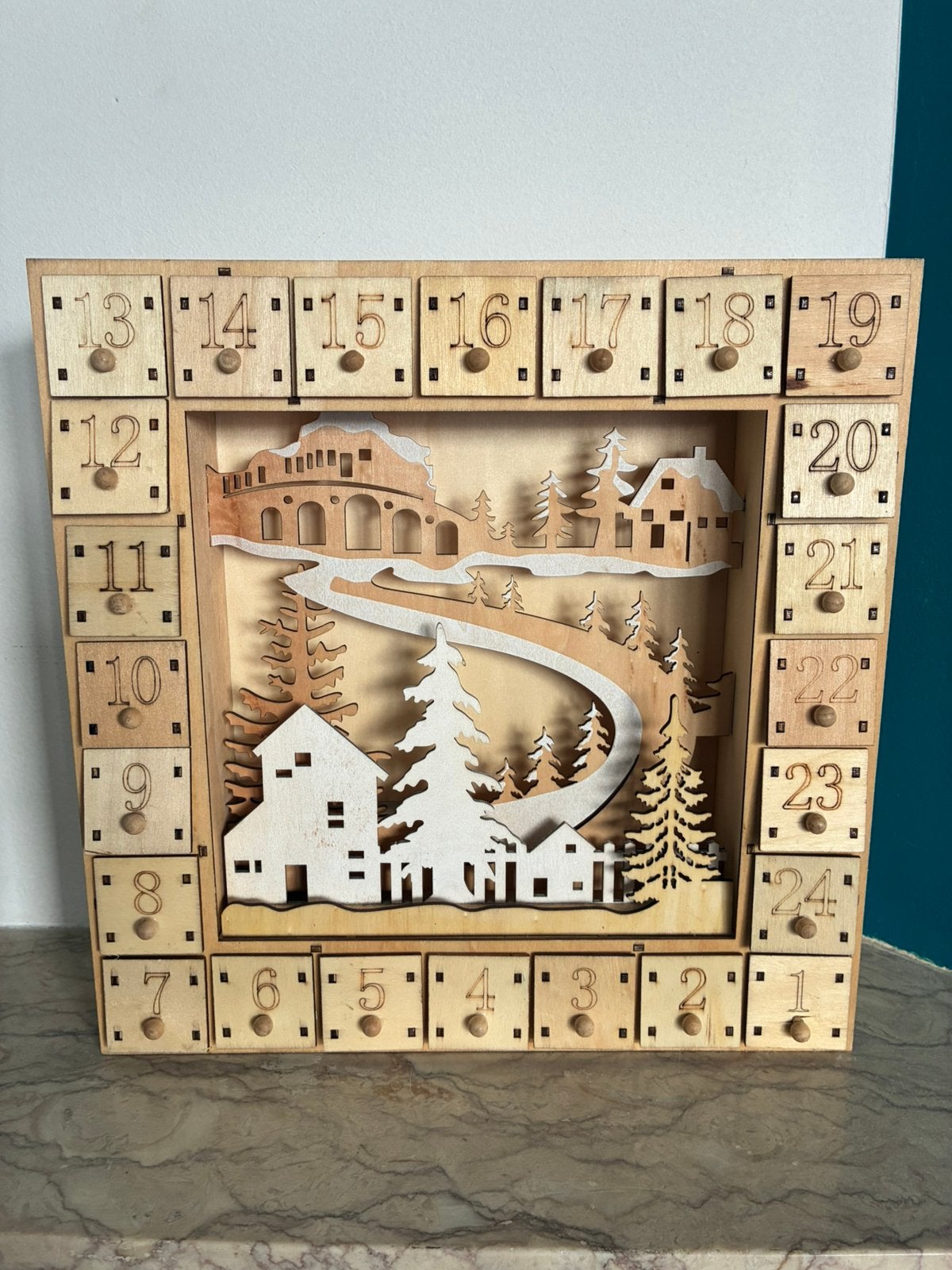 Verlichte adventskalender, Ophalen, Maandkalender, Gebruikt
