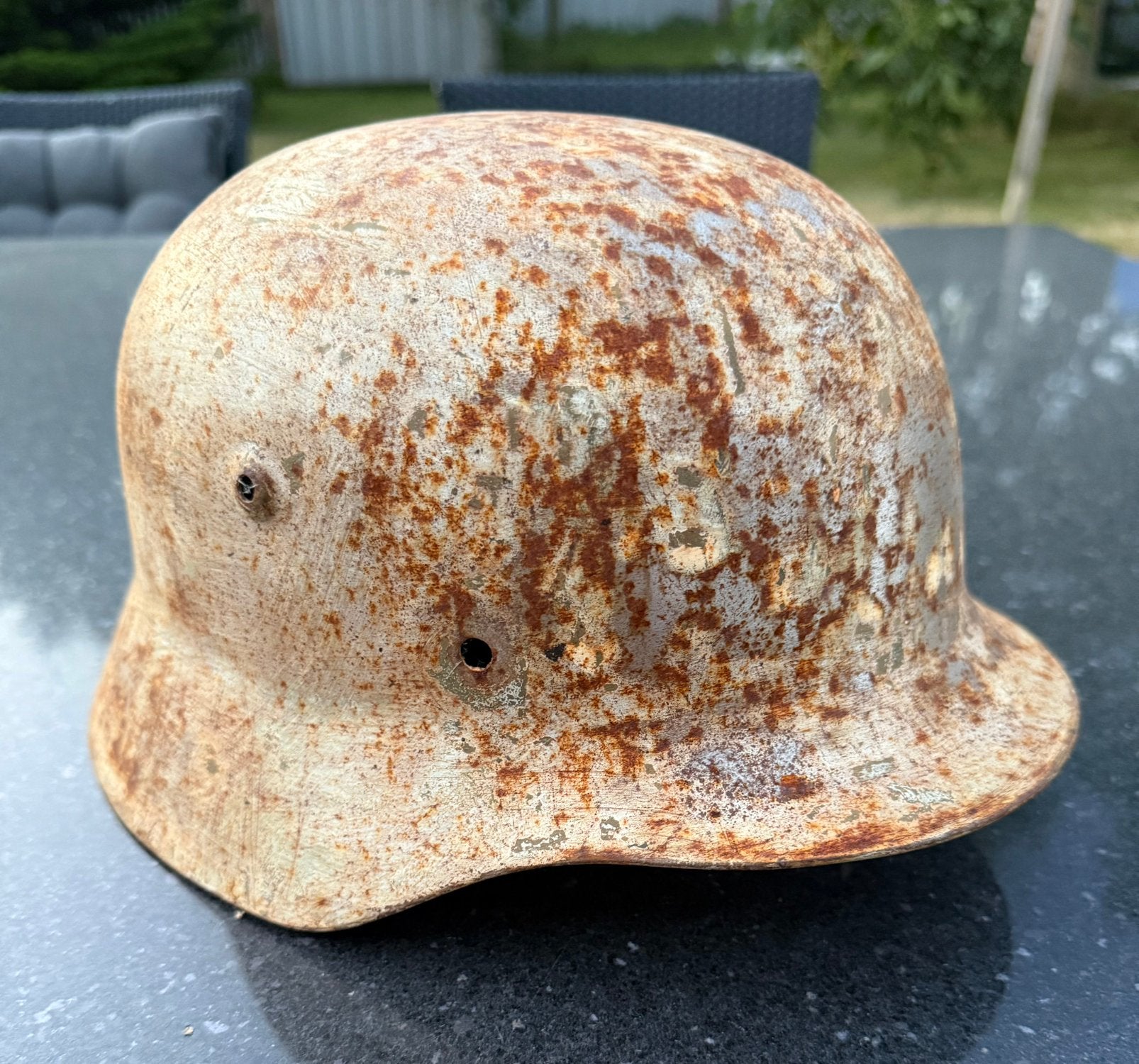 Duitse helm wintercamo, Verzamelen, Ophalen of Verzenden