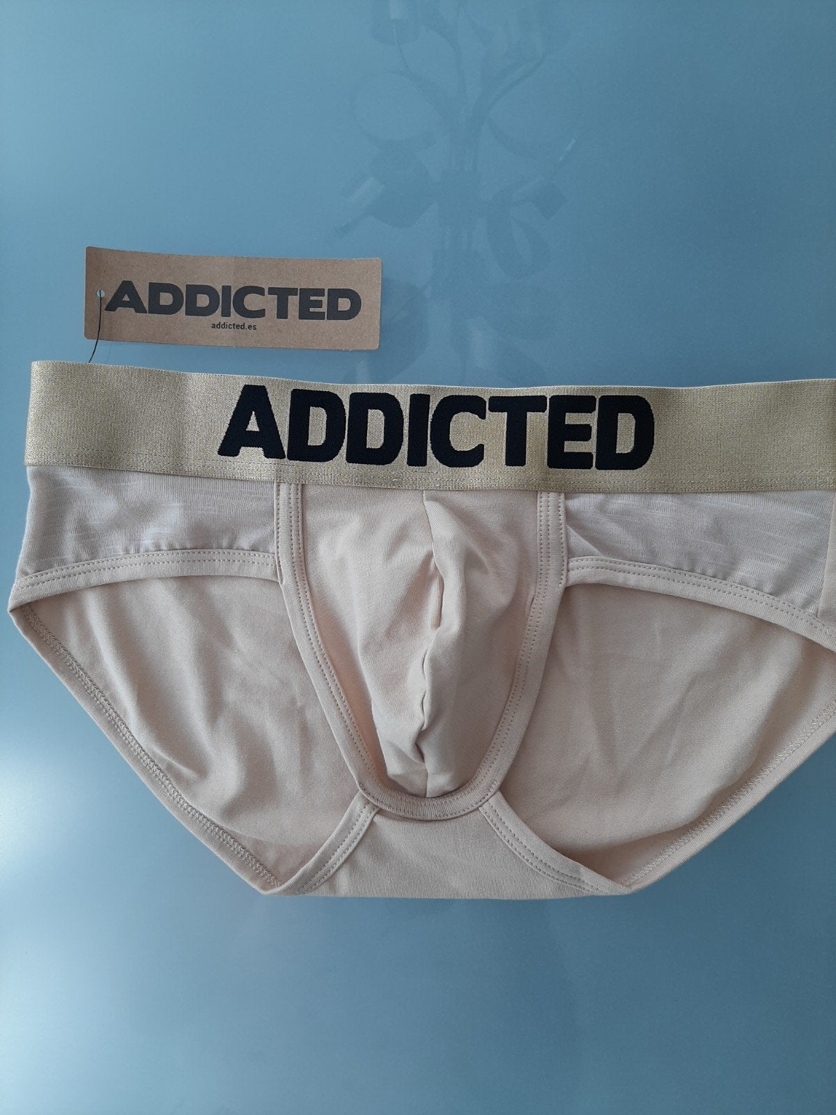 Sexy nieuwe mannen slip Addicted  Medium, Ophalen of Verzenden, Beige, Addicted, Slip