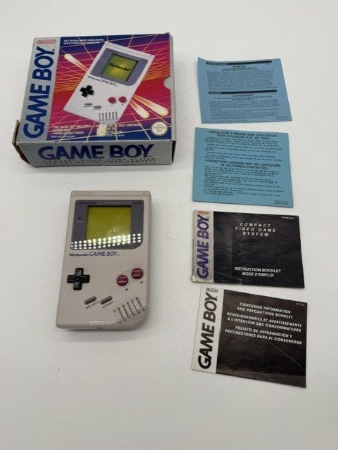 Nintendo Gameboy Console - Grijs - Compleet met doos, Games en Spelcomputers, Spelcomputers | Nintendo Game Boy, Ophalen of Verzenden