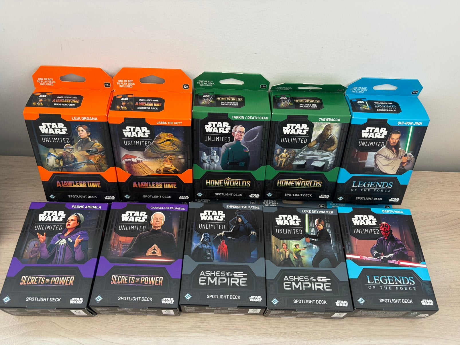 Star Wars Unlimited 10 Spotlight Decks Complete Set OVP TCG, Ophalen of Verzenden