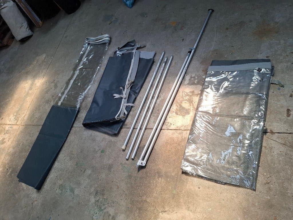 Fiamma voor en zijwanden incl stokken, Enlèvement, Utilisé, PVC, Fiamma