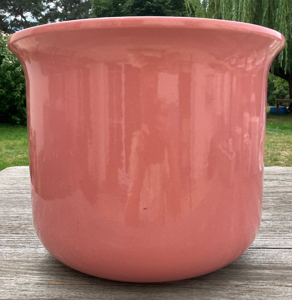 Grand cache pot céramique rose, Enlèvement