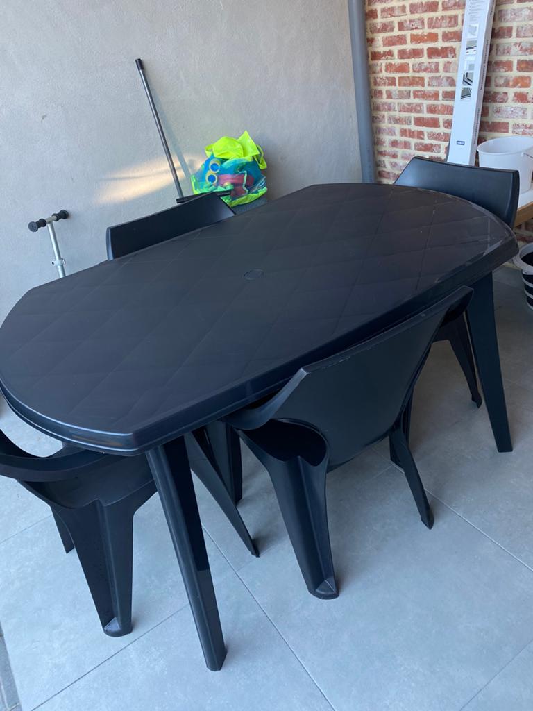 Jardin tuintafel + 4 stoelen, Tuin en Terras, Ophalen, Zo goed als nieuw