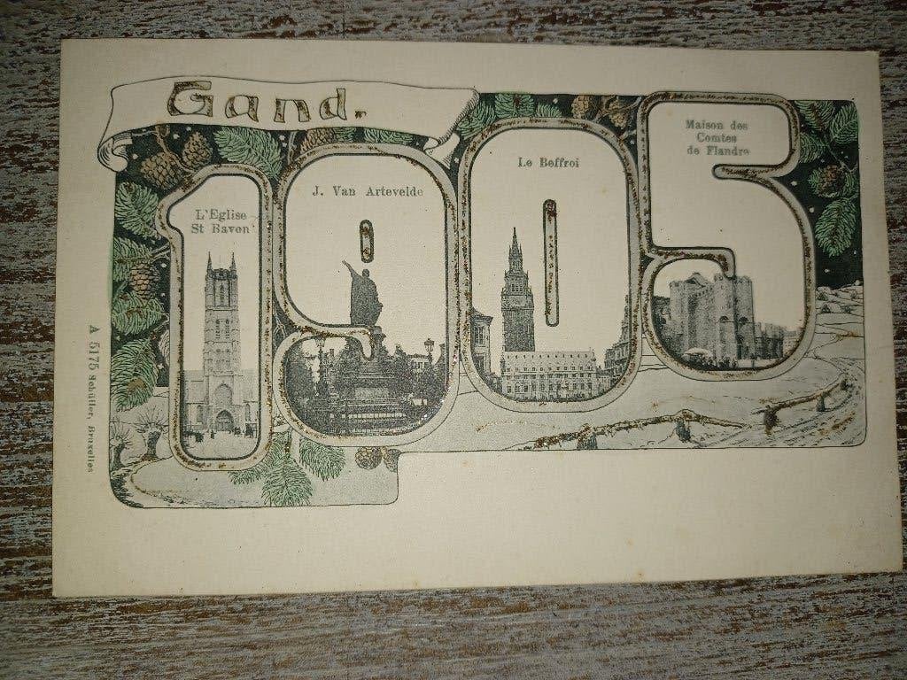 gent 1905 pk cpa ed. schuller, Ophalen of Verzenden, Voor 1920, Ongelopen, Oost-Vlaanderen