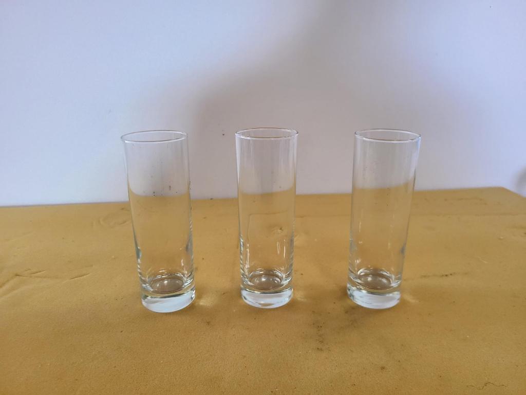3 longdrinkglazen, Ophalen of Verzenden, Zo goed als nieuw, Glas, Glas of Glazen