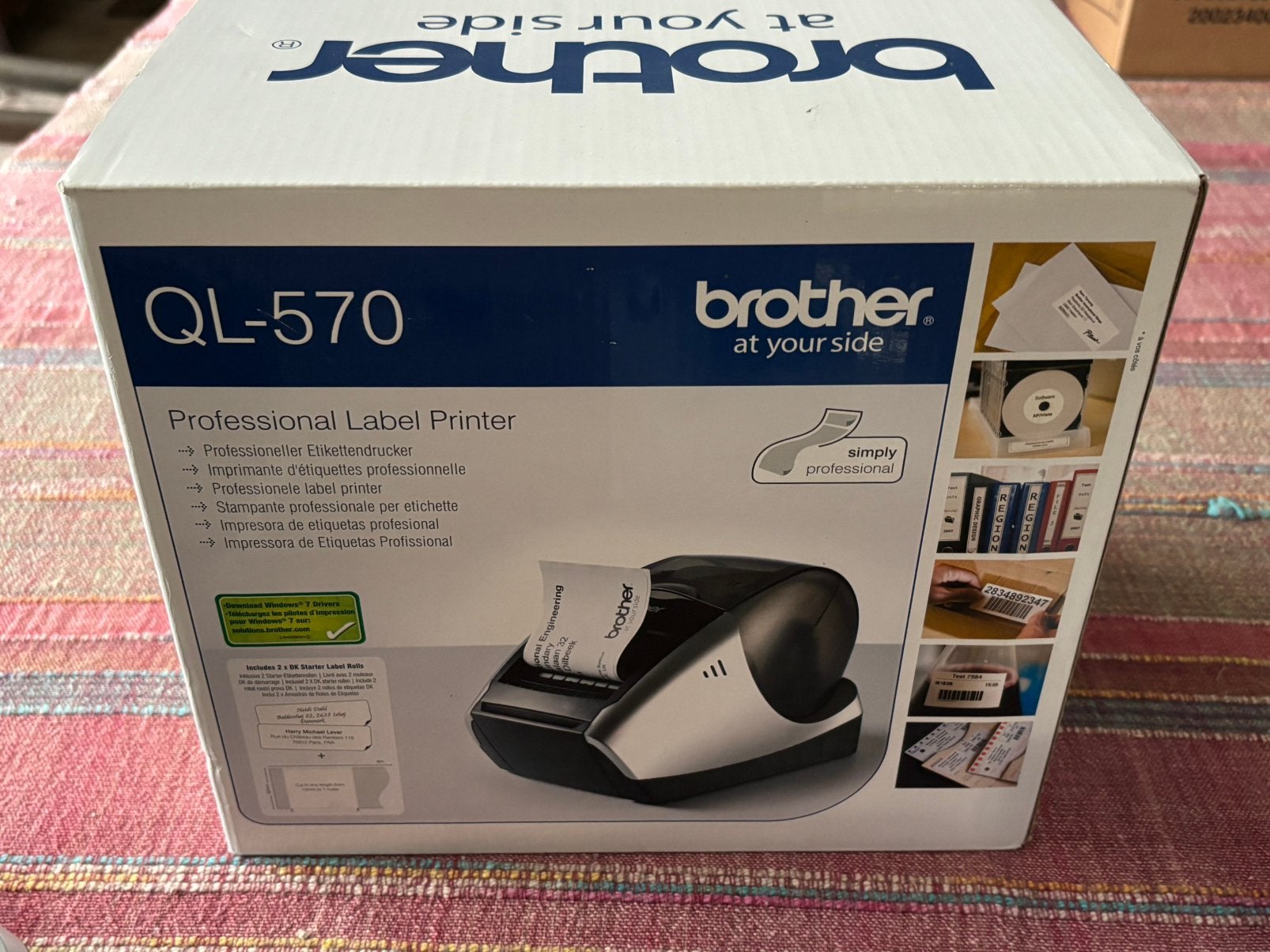 Labelprinter QL-570 van Brother  nog gevuld en reserverol, Computers en Software, Ophalen of Verzenden, Gebruikt, Etiket