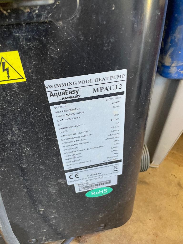 Warmtepomp zwembad, Enlèvement, Utilisé, Chauffage