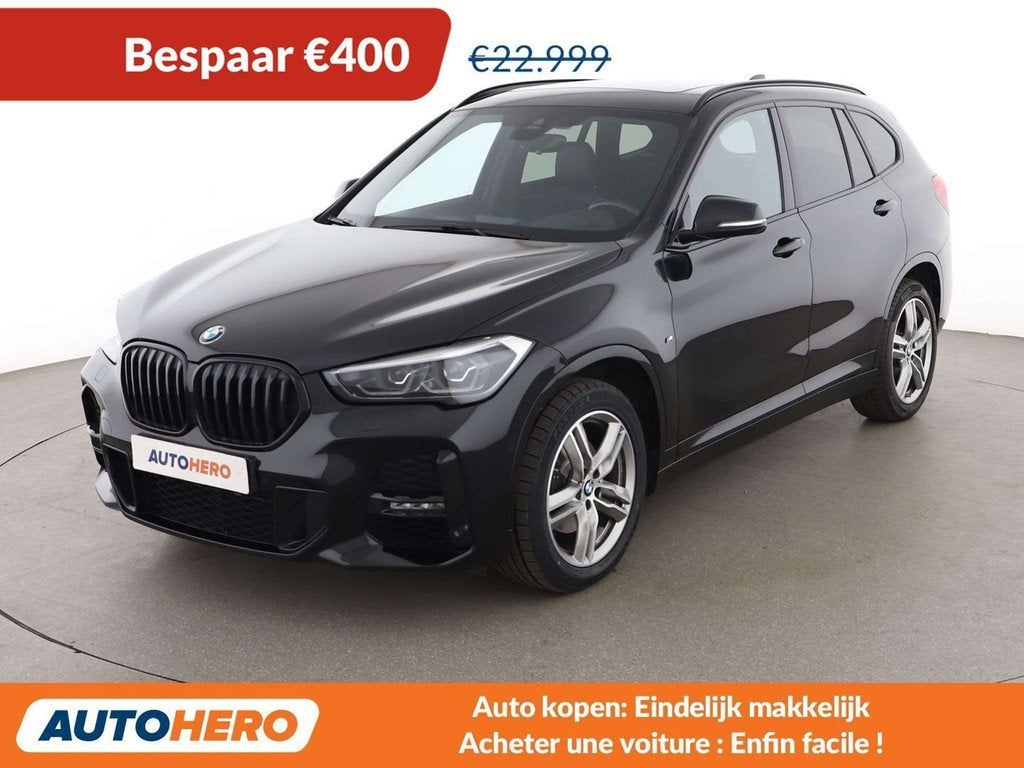 BMW X1 sDrive 18i M Sport (bj 2020, automaat), Gebruikt, Lichtsensor, 1505 kg, Zwart