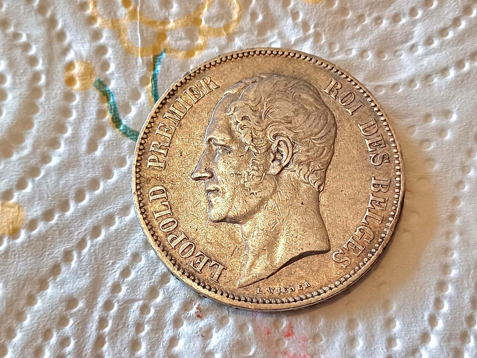 5 FRANCS 1850 LÉOPOLD II, Enlèvement ou Envoi, Monnaie en vrac, Argent, Argent