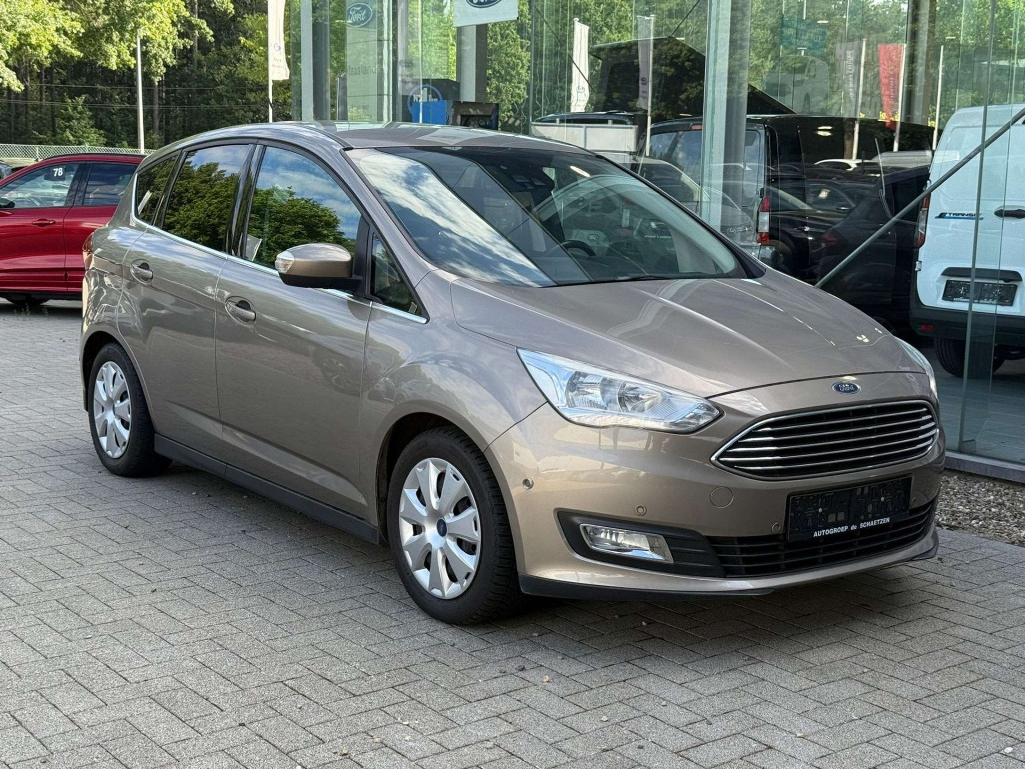 Ford C-MAX (bj 2018, automaat), Auto's, Automaat, Stof, Beige, Overige carrosserie