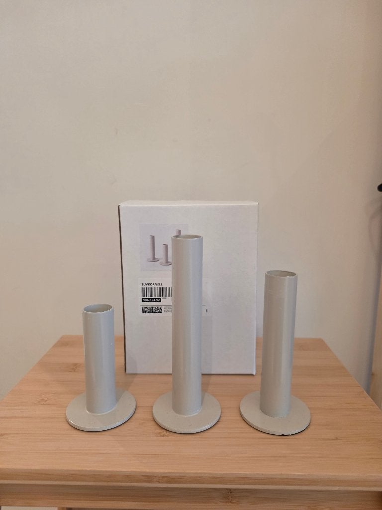 IKEA TUVKORNELL kandelaars, Ophalen, Beige, IKEA, Zo goed als nieuw