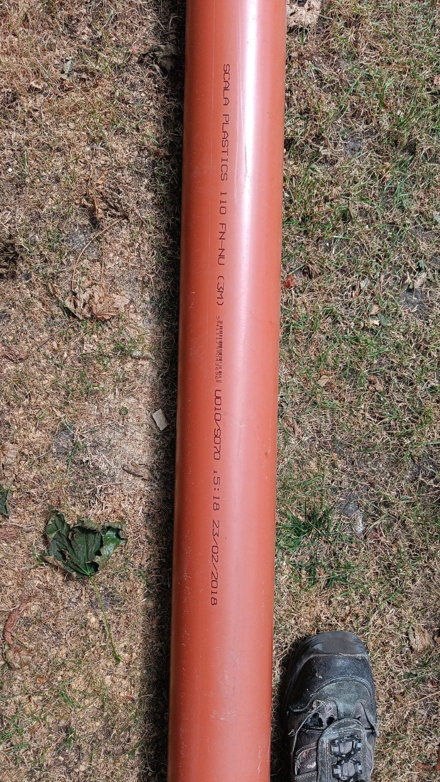 Afvoerbuis met rubberdichting, Ophalen